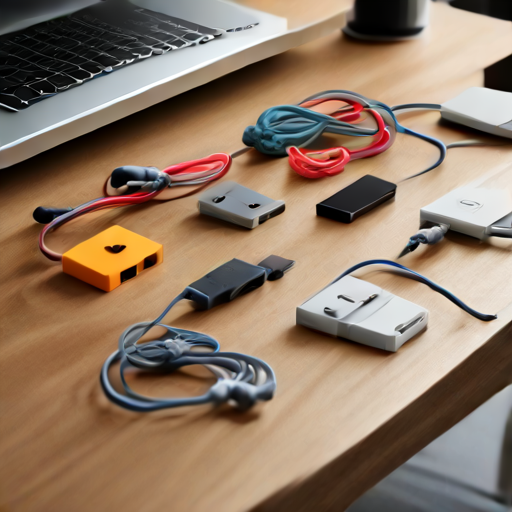 Afbeelding van Gebruik usb-kabelopbergclips voor een georganiseerde werkplek