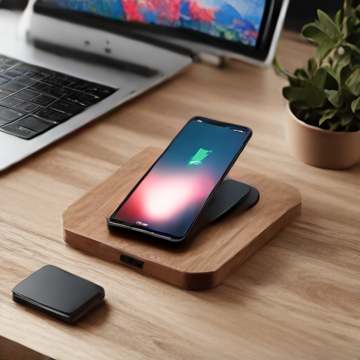 Afbeelding van Draadloze oplaadpads en smartphone gezondheid