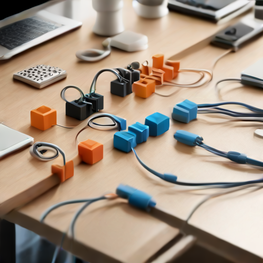 Afbeelding van Kabelmanagementclips voor een georganiseerd kantoorproject