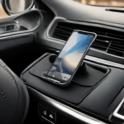 Afbeelding van Anti-slip telefoonmatten voor een veilige rit in de auto