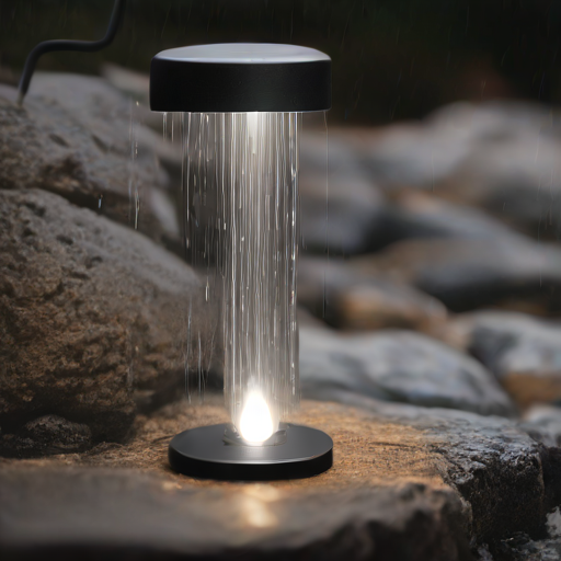 Afbeelding van Waterbestendige USB-oplaadlampjes bij regenachtig weer