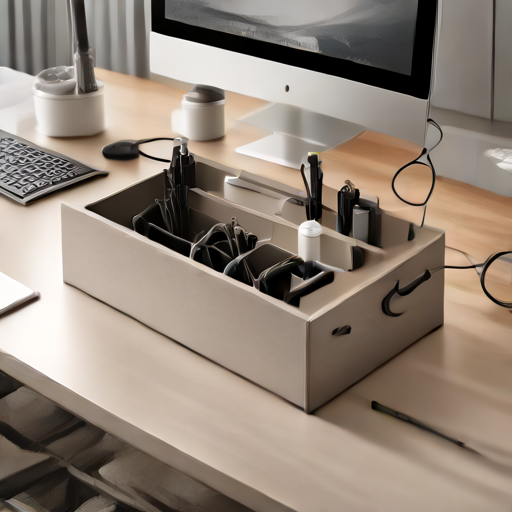 Afbeelding van Efficiënt gebruik van kabel opbergdozen voor een opgeruimde ruimte