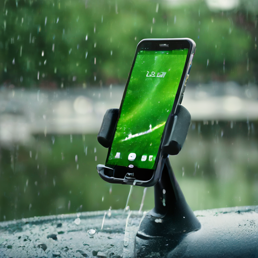 Afbeelding van Veiligheid van waterbestendige smartphonehouders in de regen